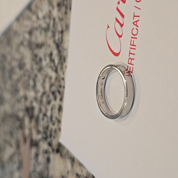 Cartier C De Cartier Diamond Ring in Platinum  0.07 CTW - Picture 3 of 6